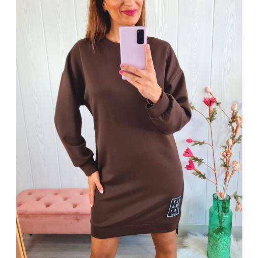 Vestido Cremallera Chocolate [1]
