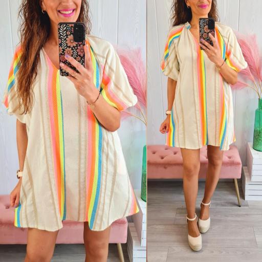 Vestido Étnico Flúor