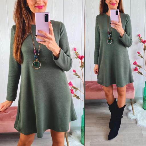 Vestido Evasé Militar