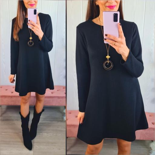 Vestido Evasé Negro