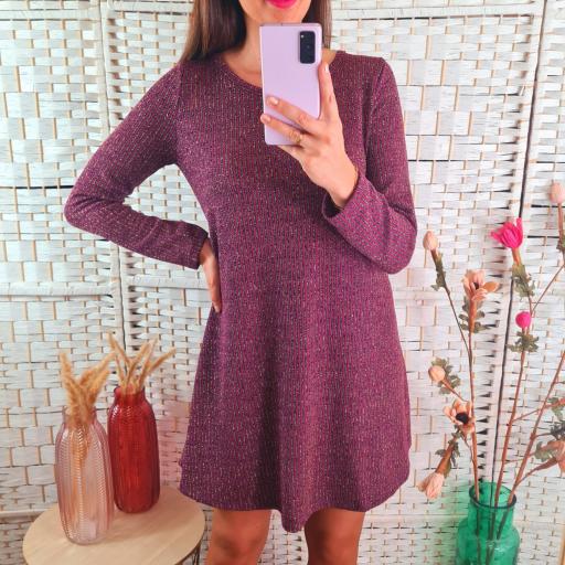 Vestido Granate Evasé [1]