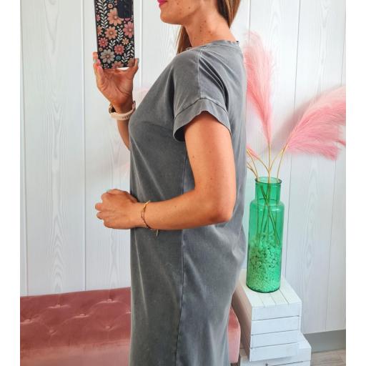 Vestido Gris Tachas [1]
