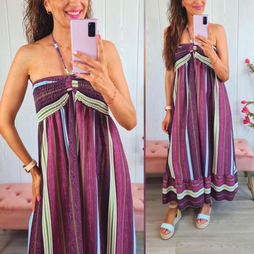 Vestido Hawai Berenjena