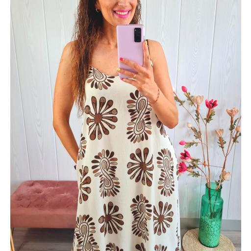 Vestido Hojas Chocolate [2]
