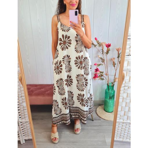 Vestido Hojas Chocolate [3]