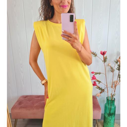 Vestido Hombreras Amarillo [2]