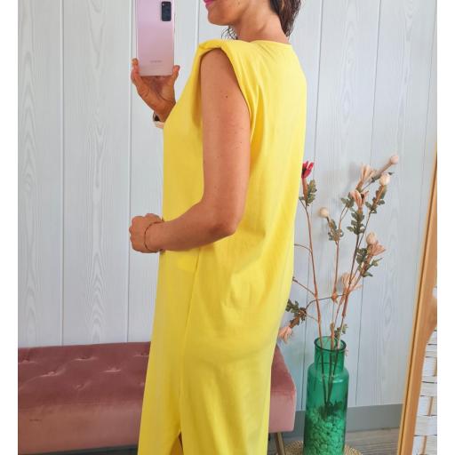 Vestido Hombreras Amarillo [1]