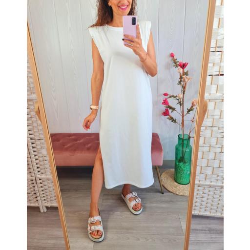 Vestido Hombreras Blanco [1]