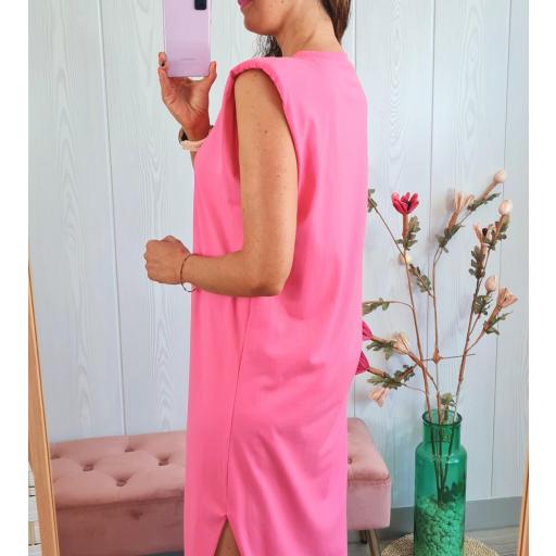 Vestido Hombreras Chicle [3]
