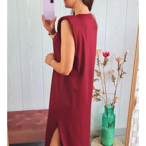 Vestido Hombreras Granate [0]