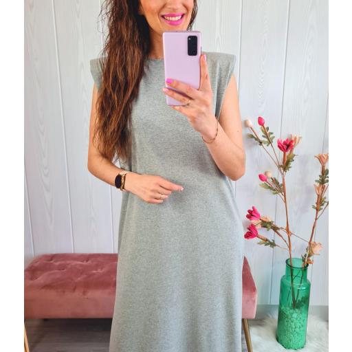 Vestido Hombreras Gris [2]