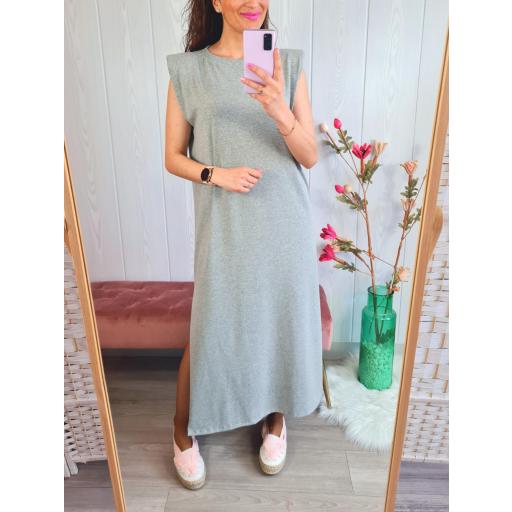 Vestido Hombreras Gris [3]