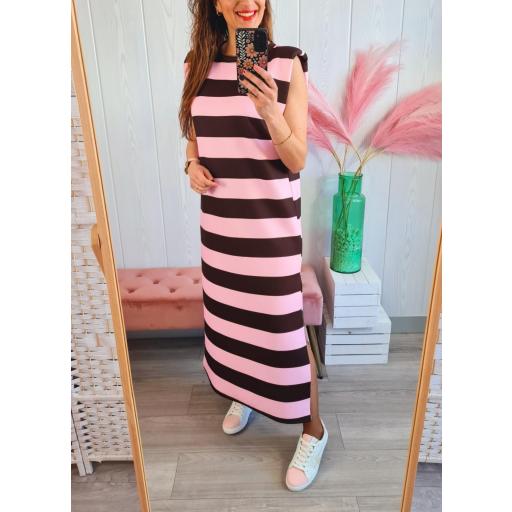 Vestido Hombreras Rayas [2]