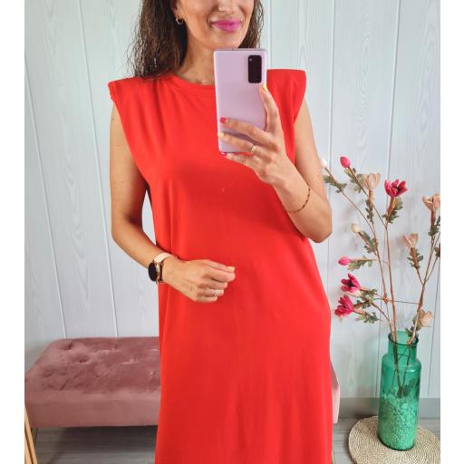 Vestido Hombreras Rojo [1]