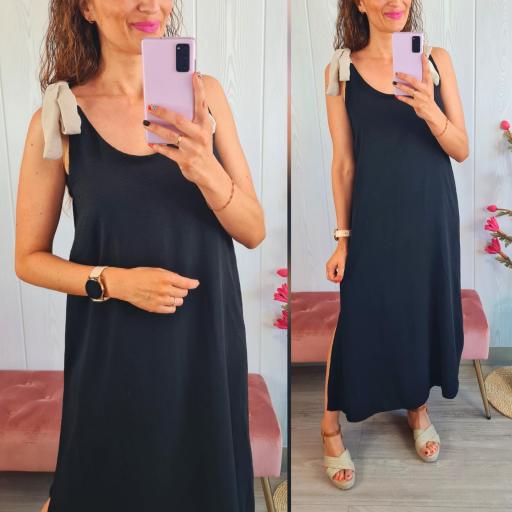 Vestido Lazo Combinado
