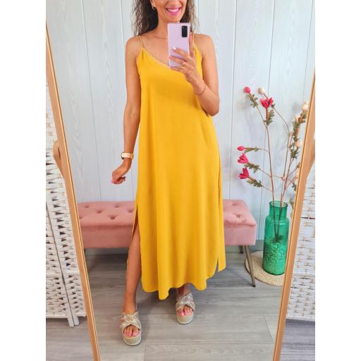 Vestido Lencero Mostaza [1]