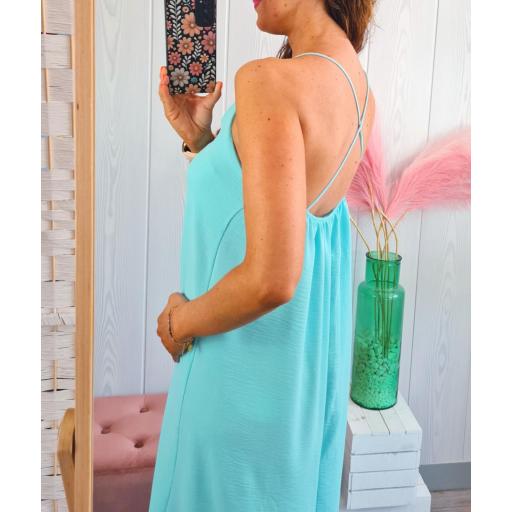 Vestido Liso Aguamarina [1]