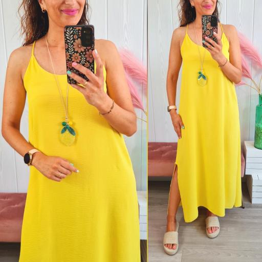 Vestido Liso Amarillo [0]