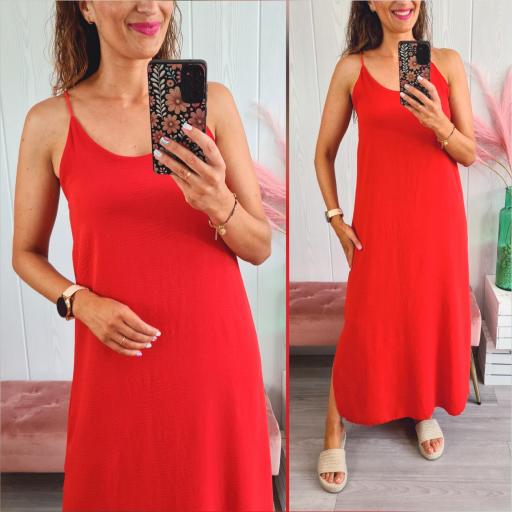 Vestido Liso Rojo [0]