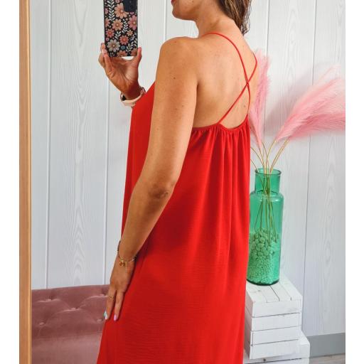 Vestido Liso Rojo [1]