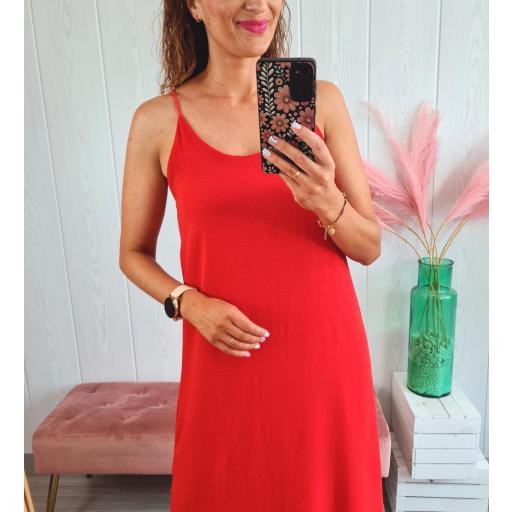 Vestido Liso Rojo [2]