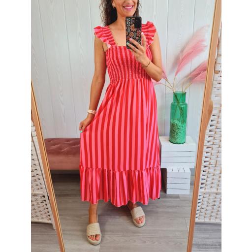 Vestido Mariola Rojo/Rosa [2]