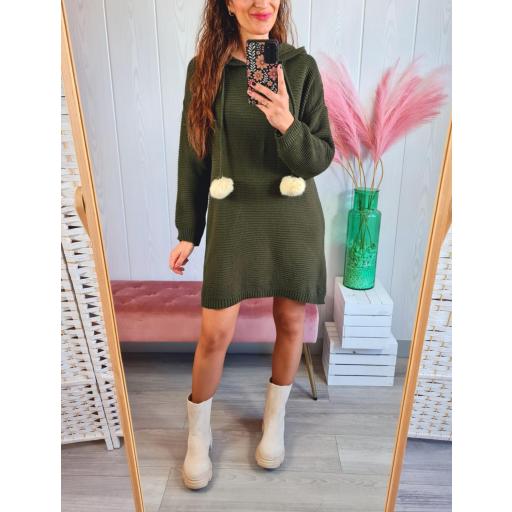 Vestido Militar Pompones [2]