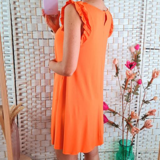 Vestido Naranja Volantes [1]