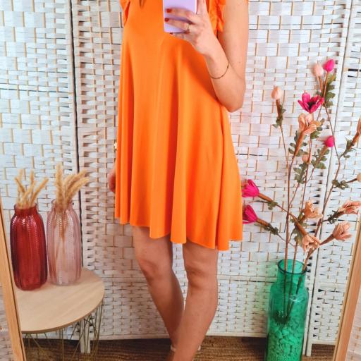 Vestido Naranja Volantes [2]