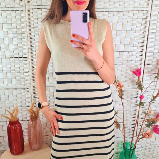 Vestido Navy Beige [2]