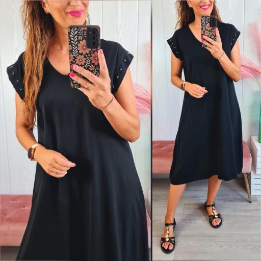 Vestido Negro Tachas [0]