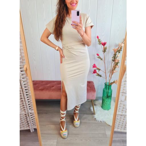 Vestido Nudo Beige [3]