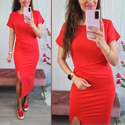 Vestido Nudo Rojo