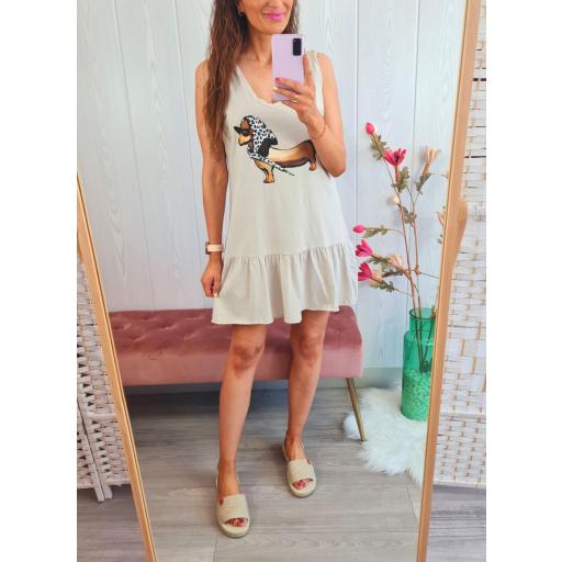 Vestido Perro Beige [3]