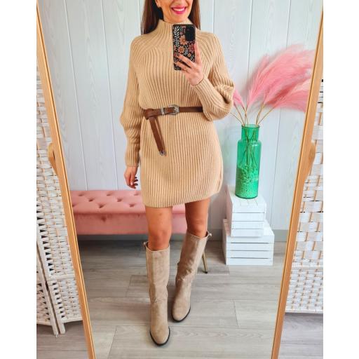 Vestido Punto Camel [3]