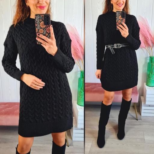 Vestido Punto Negro