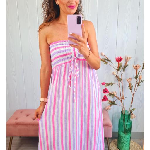 Vestido Rayas Lila [2]