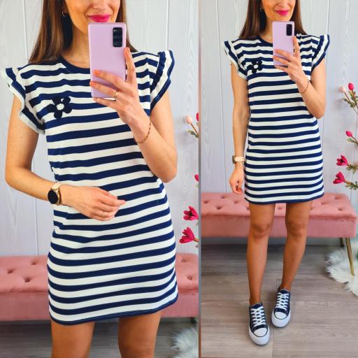 Vestido Rayas Marino