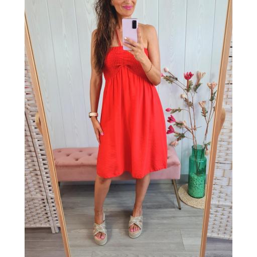 Vestido Rojo Engomado [0]