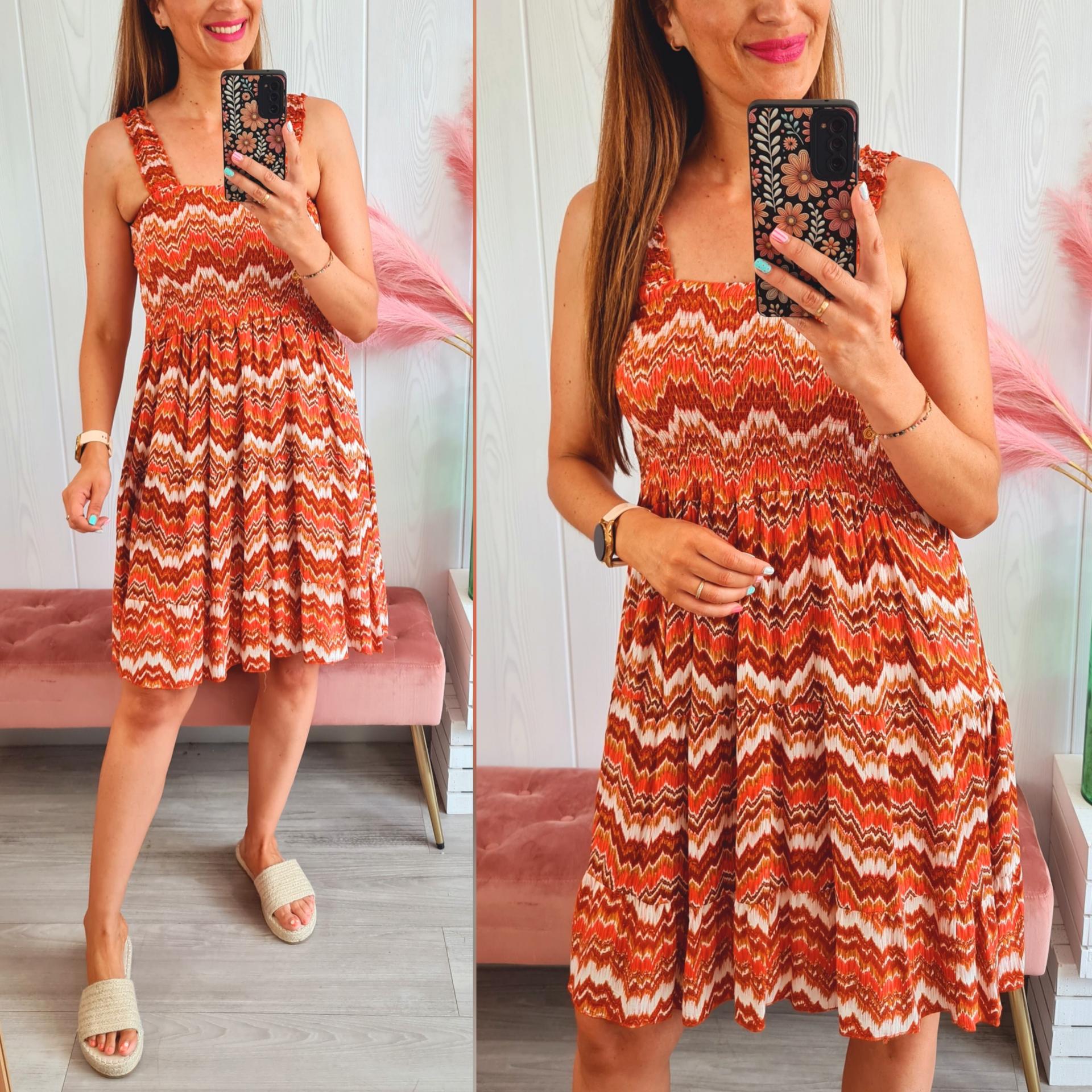 Vestido Sabela Corto Teja