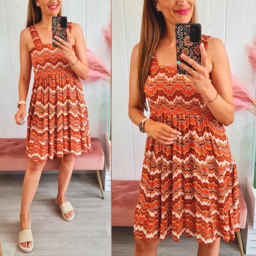 Vestido Sabela Corto Teja [0]