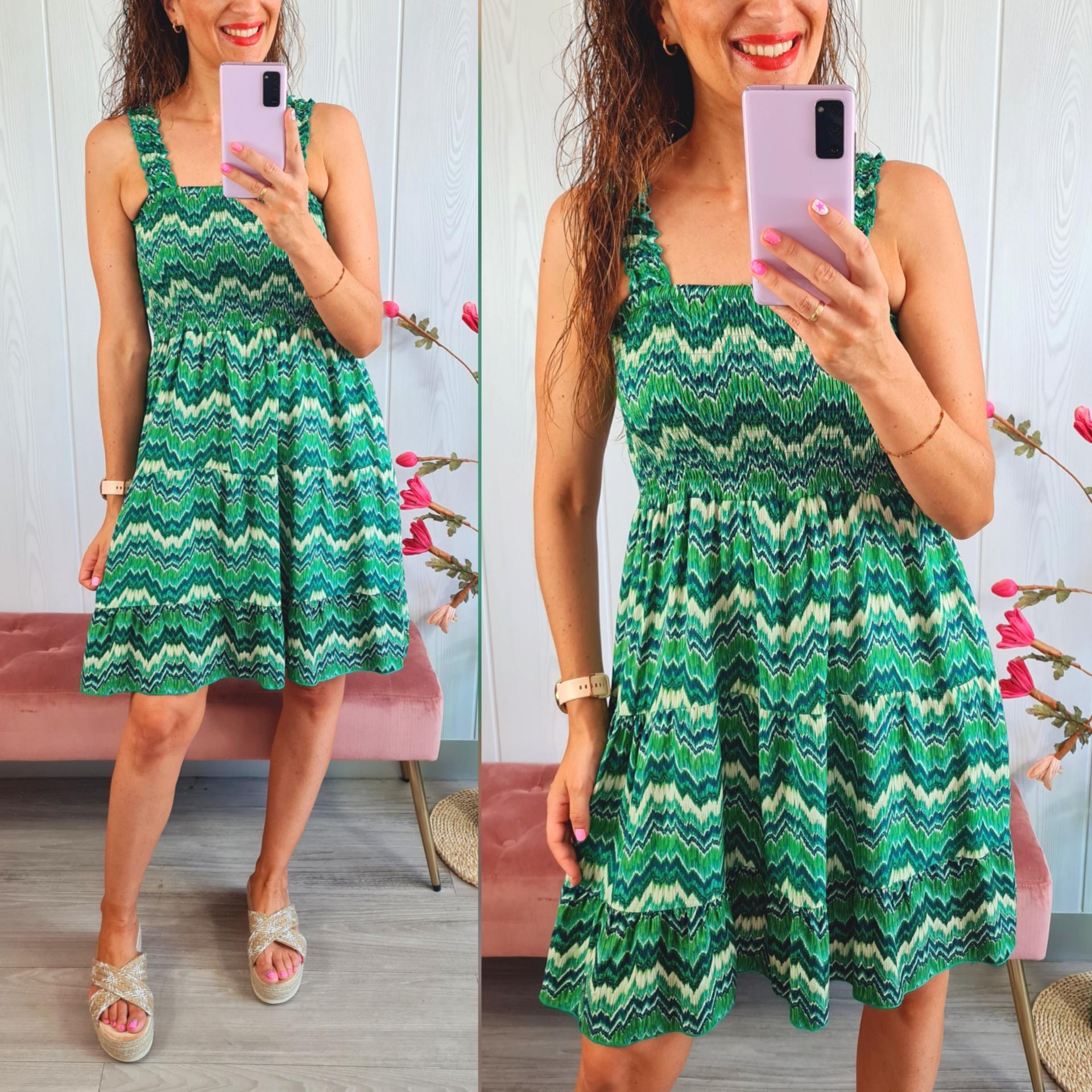 Vestido Sabela Corto Verde