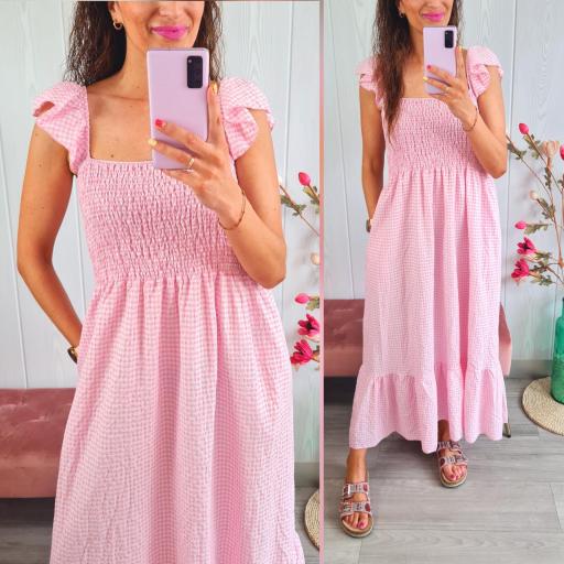 Vestido Vichy Rosa