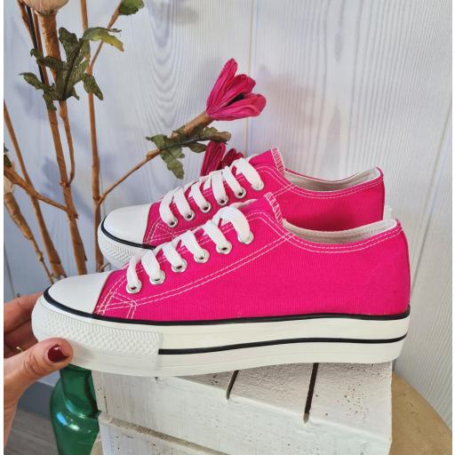 Zapatillas Fucsia Doble Suela