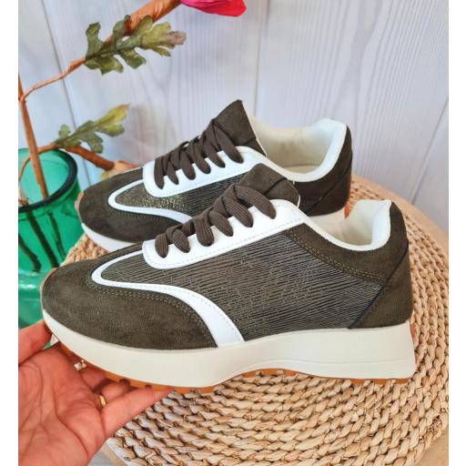 Zapatillas Glitter Militar