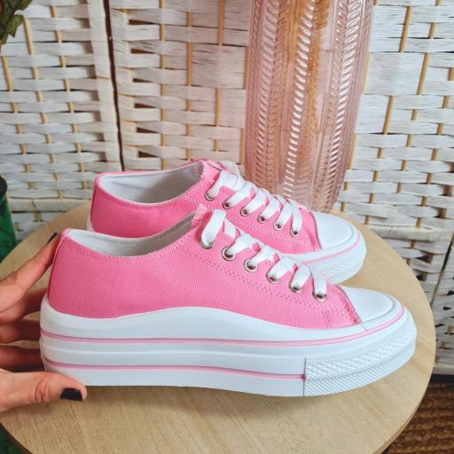 Zapatillas Plataforma Rosas [2]