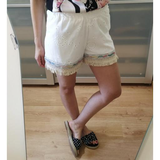 Short Blanco Perforado [0]