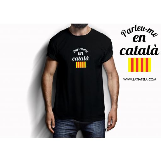 Parleu-me en català Samarreta B/N [0]