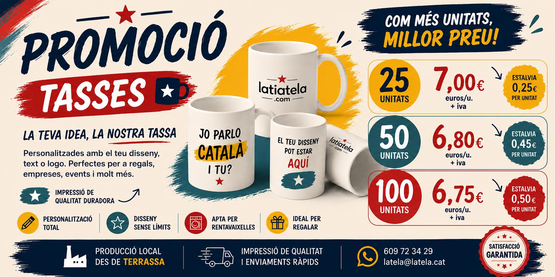 PROMOCIÓ TASSES