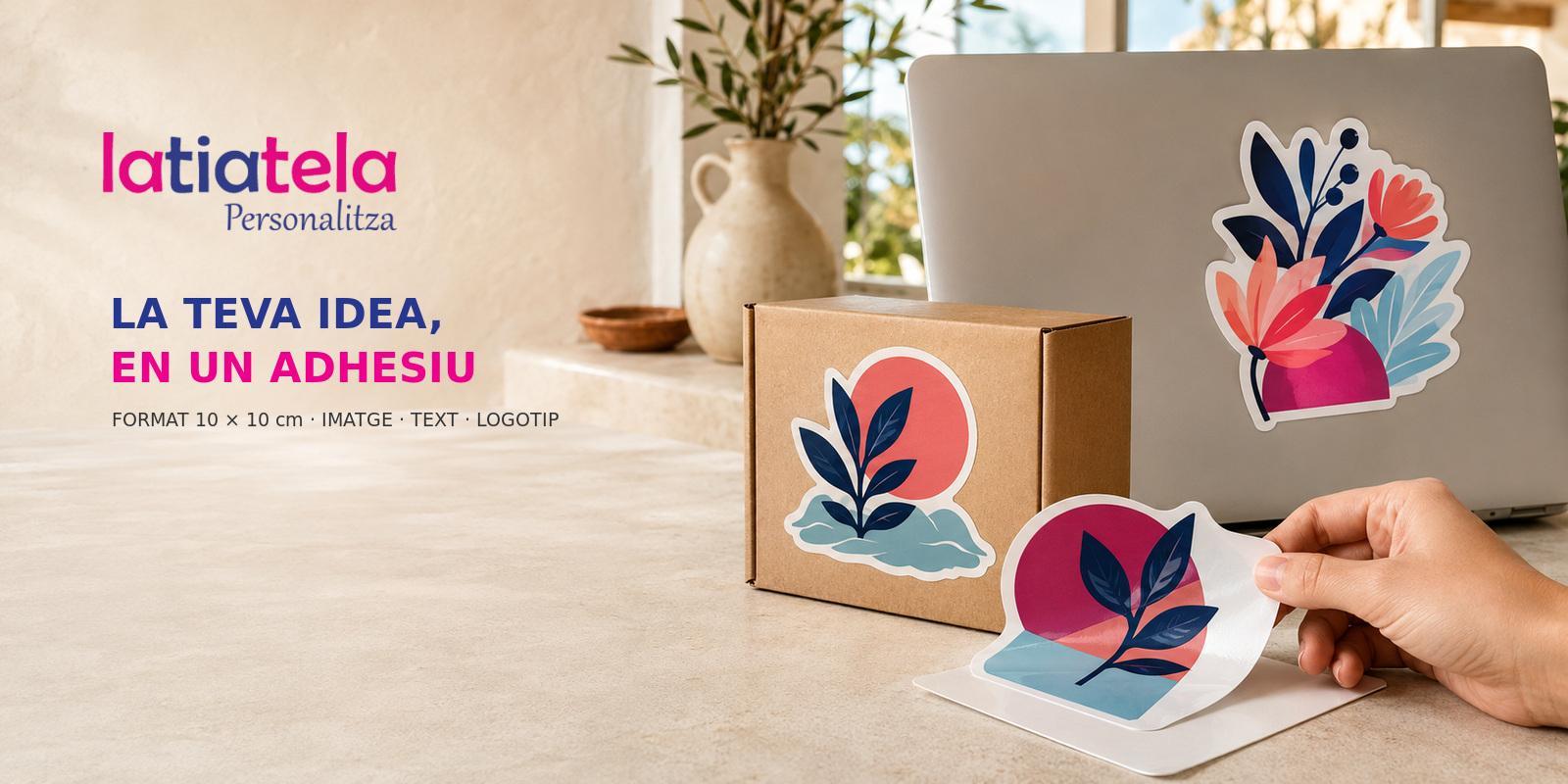 Adhesius de PVC personalitzats 10 x 10 cm